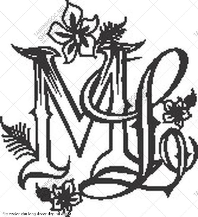 file vector chu long decor dep ml 